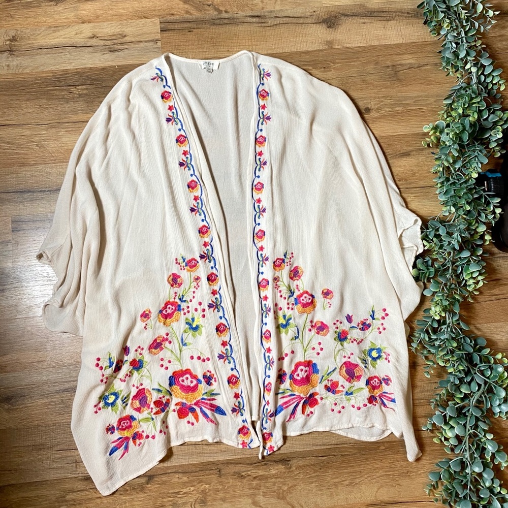 Umgee | Floral Cream Kimono Cardigan